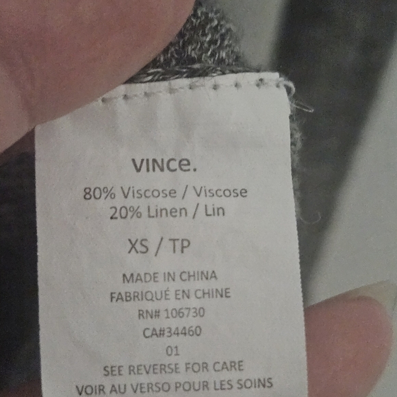 Vince light knit sweater size xs oversized viscose linen blend - Picture 5 of 13